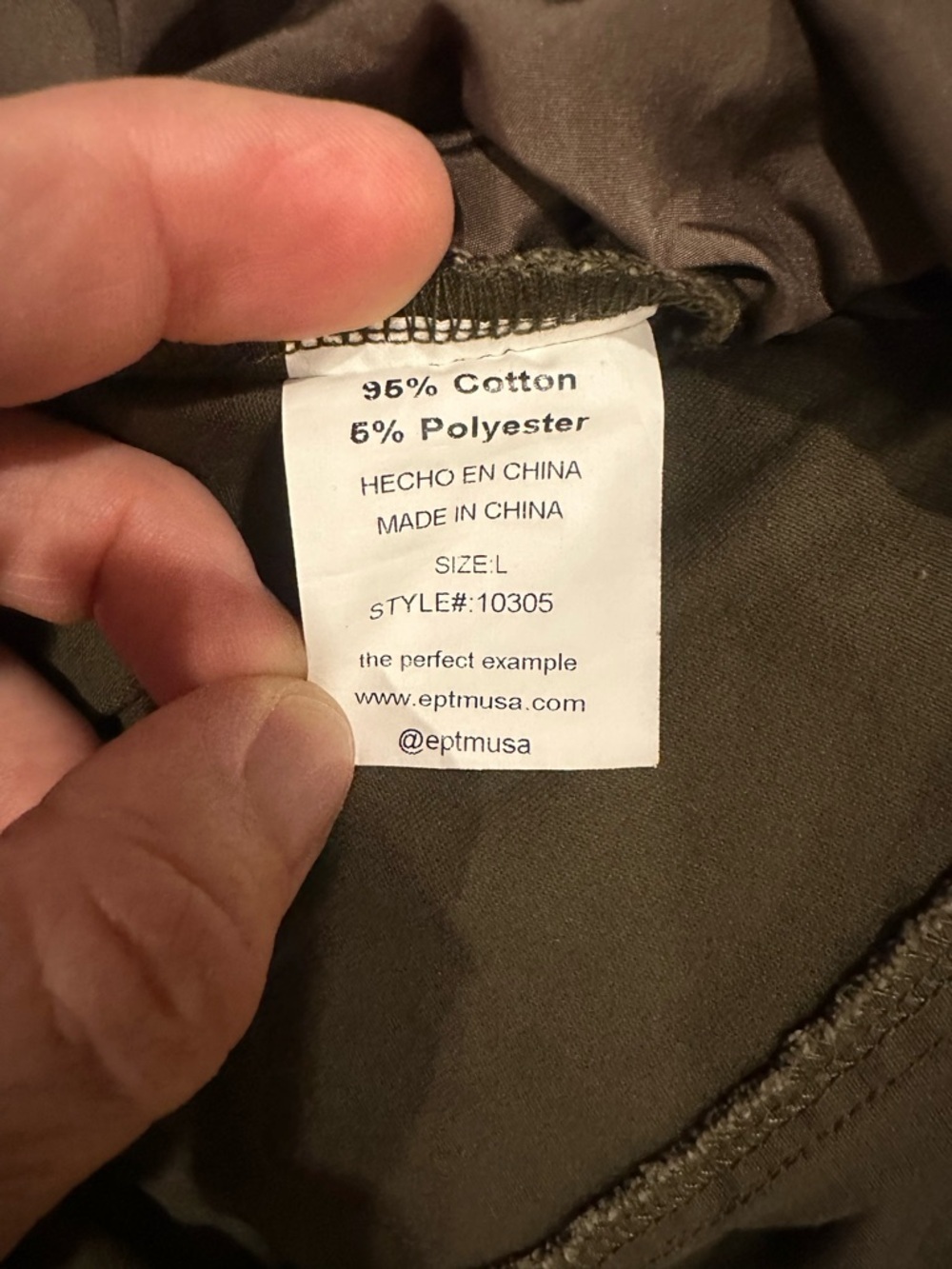 EPTM Men's Olive Cargo Cotton Pants 32/34 - Picture 4 of 4